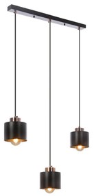 Fekete fém függőlámpa 12x64 cm Olena – Candellux Lighting