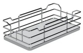 Konyhai fémrács, kamravasalat, 300mm, króm-fehér, teljes kihúzású, csillapított záródás, 1615-1915mm, 5 kosár SIGE, Infinity Line 260