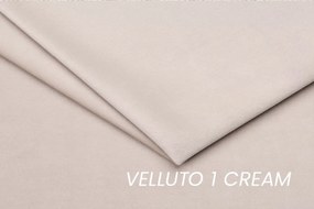 Nicole kárpitozott ágy 140x200 cm, ágyneműtartós - bézs bársony Velluto 1
