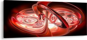 Kép - piros formák (120x50 cm)