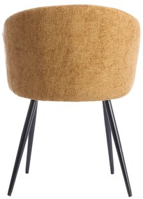 Okkersárga fém étkezőfotel szett 2 db-os Radaja – Light &amp; Living