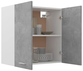 betonszürke szerelt fa függő szekrény 60 x 31 x 60 cm