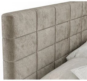 Világosbarna ágyneműtartós boxspring ágy 180x200 cm Ava – Maison de Rêve