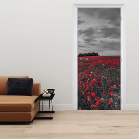 Fotótapéta ajtóra - Pipacsok (95x205cm)