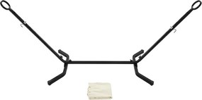 Hintaágy állvánnyal, 5 állítható magasság, bézs, 210 x 150 cm