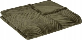 Flanel Takaró trópusi mintás Zoa khaki 125x150cm