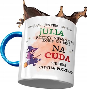 Kék bögre Júlia Barátnő Feleség Nyomtatott Fotóval