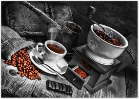 Poszterek A0 Szint Fekete-fehér kávé fotó