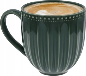 Kerámia Bögre 400 ML Nagy Kávé Tea Sötét Zöld