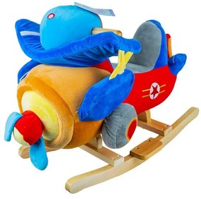 Babahinta, repülőgép típus, fa és plüss, 60x34x45 cm