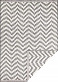 Teraszszőnyeg cikk-cakk szürke krémszínű 120x170 cm