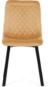 Étkezőszék, sárga, bársony szövet, DCL-973 YEL4