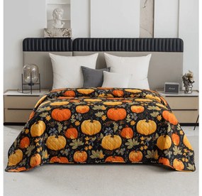 Ágytakaró ORANGE PUMPKINS mintával, színes Méret: 220 x 240 cm