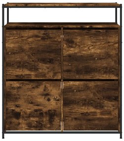 füstös tölgy cipőszekrény 4 kihajtható fiókkal 100x34x112 cm