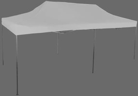 Gyorsan összecsukható sátor 3x6m - acél, Oldalfalak nélkül, Szürke / antracit