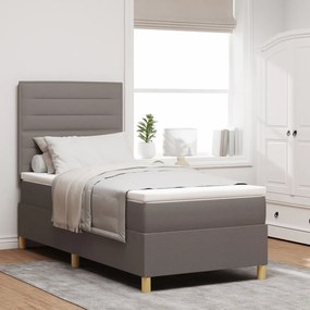 Box Spring Ágy Matraccal és LED-del Topszín 80x200 cm Szövet
