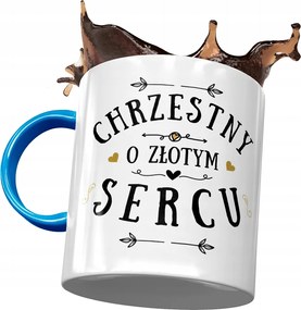 Kék Bögre Keresztelő Bácsi Ajándék Nyomtatott Fotóval