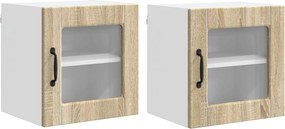 vidaXL Konyhaszekrény 2 pcs Sonoma tölgy 40 x 31 x 40 cm Faanyag