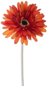 Gerbera selyemvirág szál, magasság: 55cm, virágfej átmérő: 10cm - Sötét narancssárga