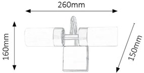 Rabalux 5746 - LED Fürdőszobai fali lámpa BETTY 2xLED/4W/230V