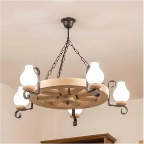 BRILAGI - Láncos csillár ROATA 5xE14/40W/230V tölgy