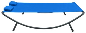 Kék szövet kültéri pihenőágy