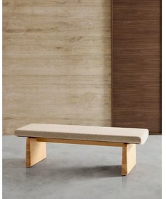 Bézs-natúr színű zsenília pad Topaz – Kave Home