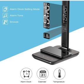 Brilagi - LED Dimmelhető lámpa vezeték nélküli töltéssel REGINA LED/8,5W/230V fekete