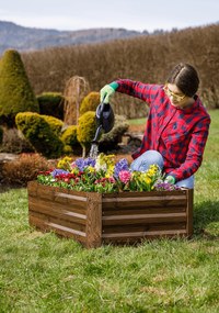 Magasított virágágy, barna, acél, NONKY TYP 2