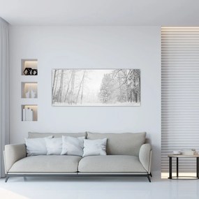 Kép - Fából készült móló télen (120x50 cm)