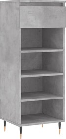 vidaXL betonszürke szerelt fa cipőszekrény 40 x 36 x 105 cm