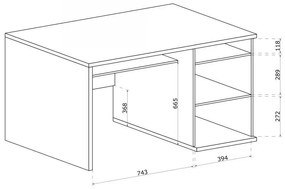 PC asztal Claudi 19 (artisan tölgy). Akció -18%. 1055504