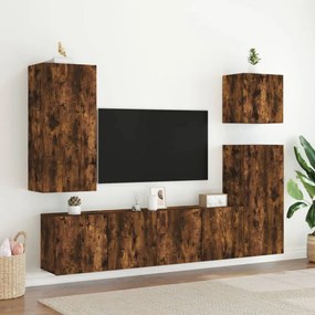 2 db füstös tölgy színű fali TV-szekrény 80 x 30 x 41 cm
