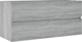 vidaXL szürke sonoma színű szerelt fa éjjeliszekrény 100x38,5x45 cm