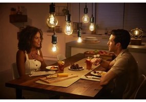 LED Szabályozható izzó Philips Hue WHITE FILAMENT G125 E27/7W/230V 2100K