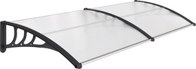 Outsunny Átlátszó Napernyő Előszoba Ajtóra 75x195x23 cm 5mm Polikarbonát Vízálló Napernyő Kültéri Alumínium | Aosom