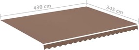 Barna csere napellenző ponyva 4,5 x 3,5 m