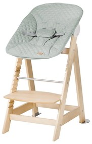 Világoszöld-natúr színű etetőszék Style Born Up 2in1 – Roba