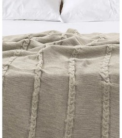 Bézs ágytakaró 200x220 cm Trenza – Oyo Concept