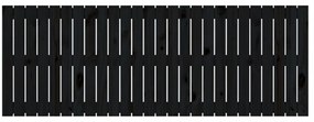 fekete tömör fenyőfa fali fejtámla 166 x 3 x 60 cm