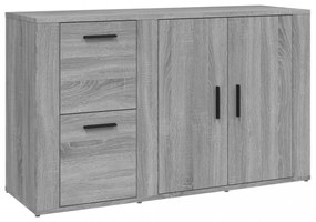 szürke sonoma színű szerelt fa tálalószekrény 100x33x59,5 cm