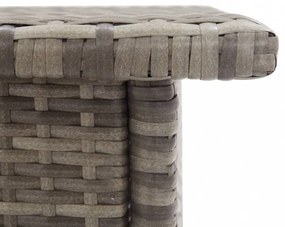 szürke polyrattan teázóasztal 50 x 50 x 47 cm
