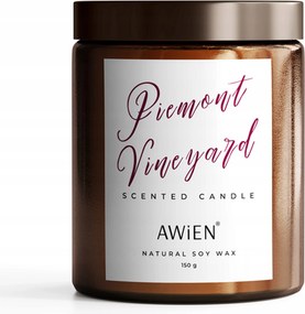 Illatos Szójagyertya Üvegben Pamut Kanóc Toszkán Borászat 180 ml