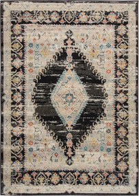 Díszszszőnyeg Klasszikus Dekoratív Antracit Nappaliba Lucca 160x230 cm