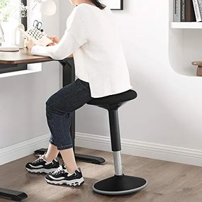 Irodai szék, ergonomikus szék, 56-81 cm magasságban állítható, fekete