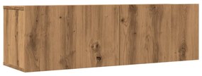 2 db kézműves tölgy falra szerelhető TV-szekrény 100x30x30 cm