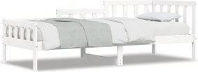vidaXL fehér tömör fenyőfa kanapéágy matrac nélkül 90 x 200 cm
