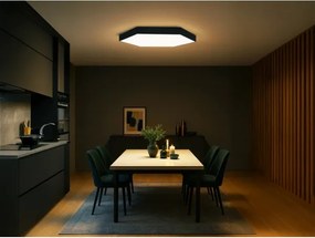 LED mennyezeti lámpa LED/200W/230V 3000/4000/6500K átm. 100 cm fekete