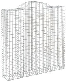 7 db íves horganyzott vas gabion kosár 200x50x200/220 cm