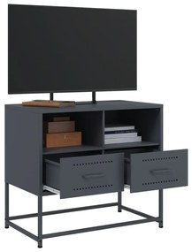 antracitszürke acél TV-szekrény 68 x 39 x 60,5 cm